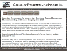 Tablet Screenshot of controlled-environments.com